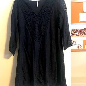 Short with long sleeve navy blue dress